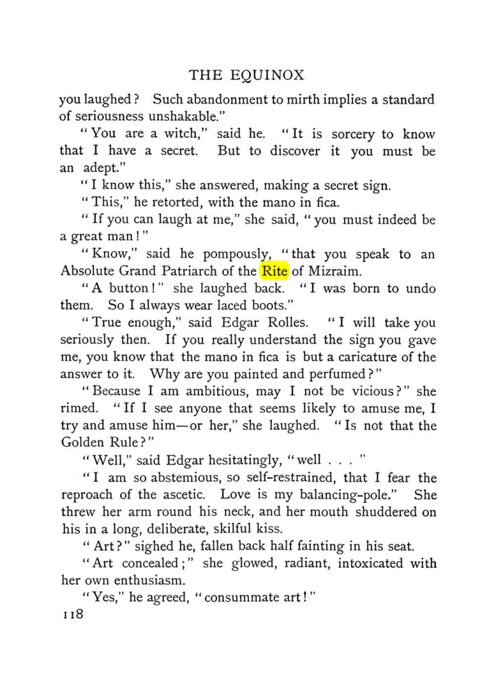 Original scan of The Equinox (Volume I, Number VI), PDF page 126