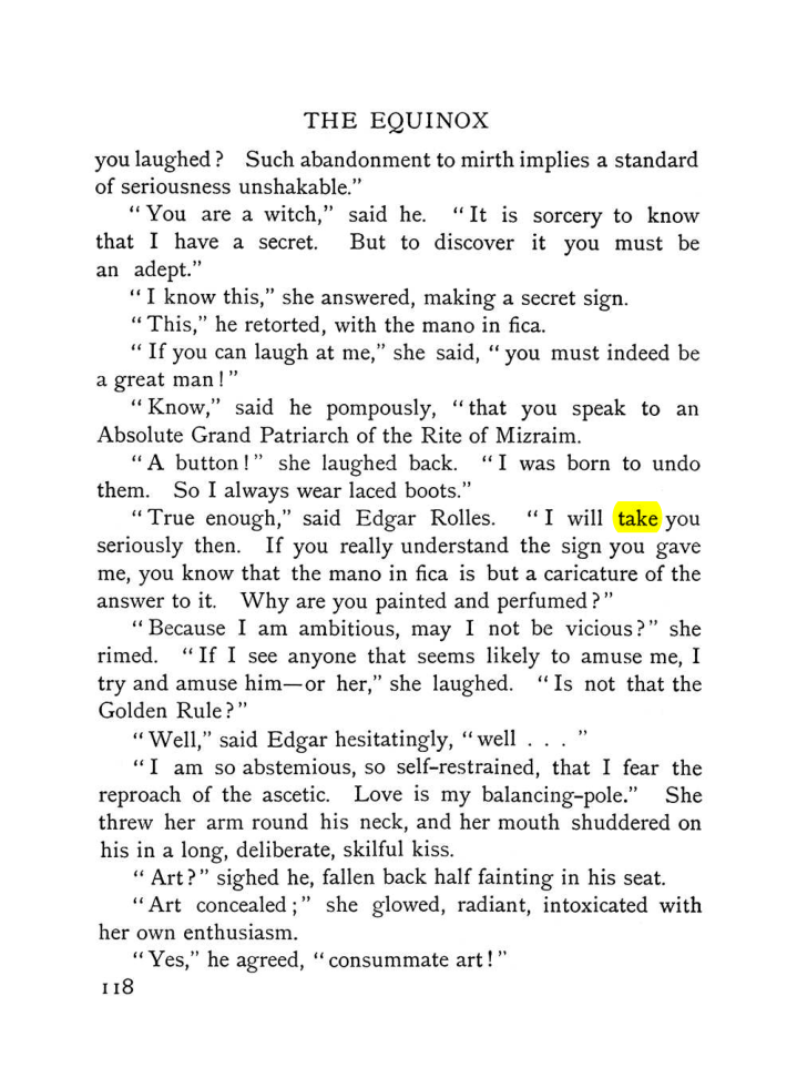 Original scan of The Equinox (Volume I, Number VI), PDF page 126