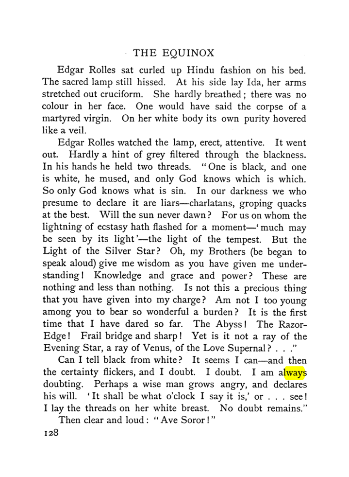 Original scan of The Equinox (Volume I, Number VI), PDF page 136