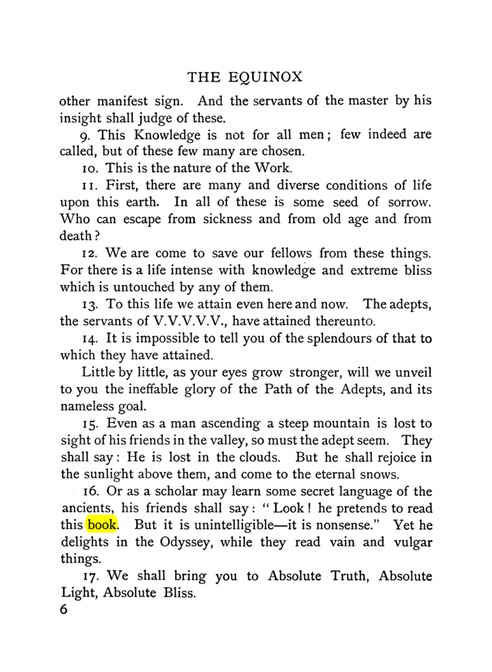 Original scan of The Equinox (Volume I, Number VI), PDF page 14