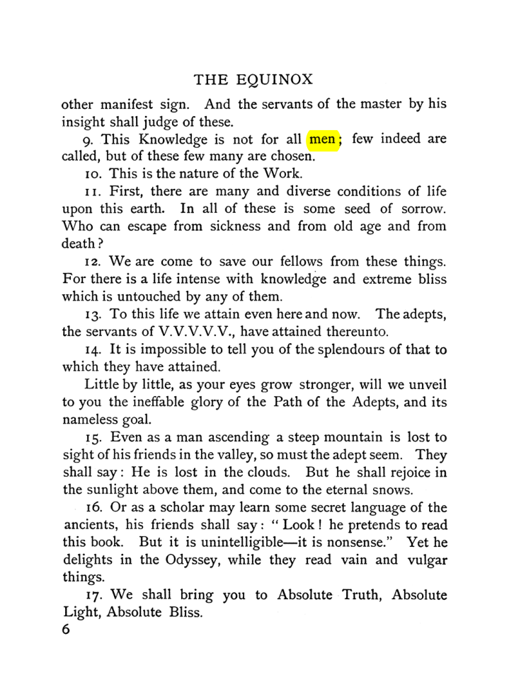 Original scan of The Equinox (Volume I, Number VI), PDF page 14