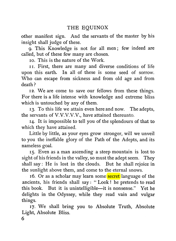Original scan of The Equinox (Volume I, Number VI), PDF page 14