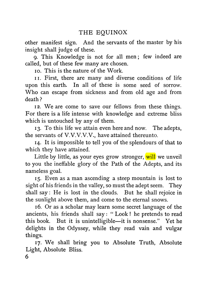 Original scan of The Equinox (Volume I, Number VI), PDF page 14