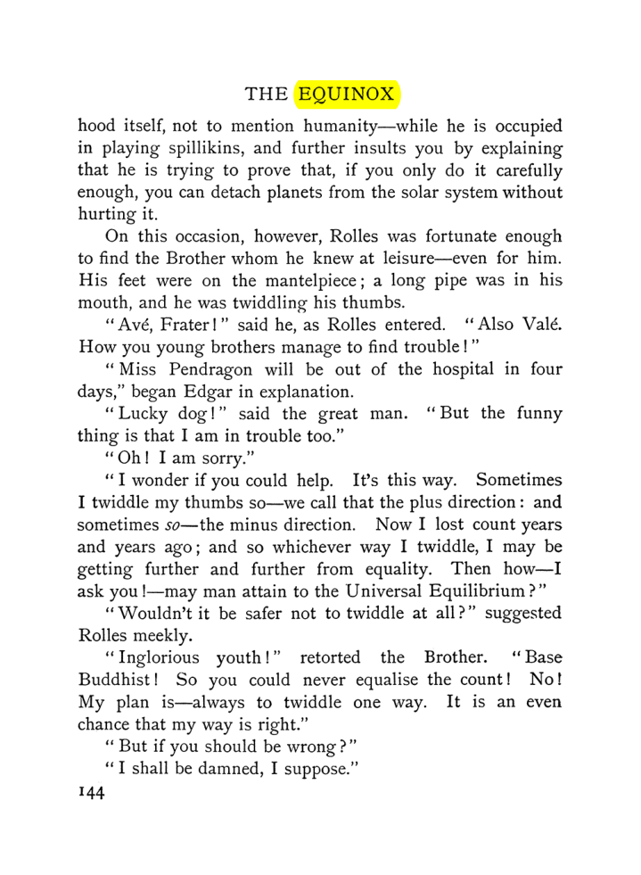Original scan of The Equinox (Volume I, Number VI), PDF page 152