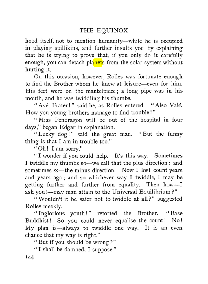 Original scan of The Equinox (Volume I, Number VI), PDF page 152
