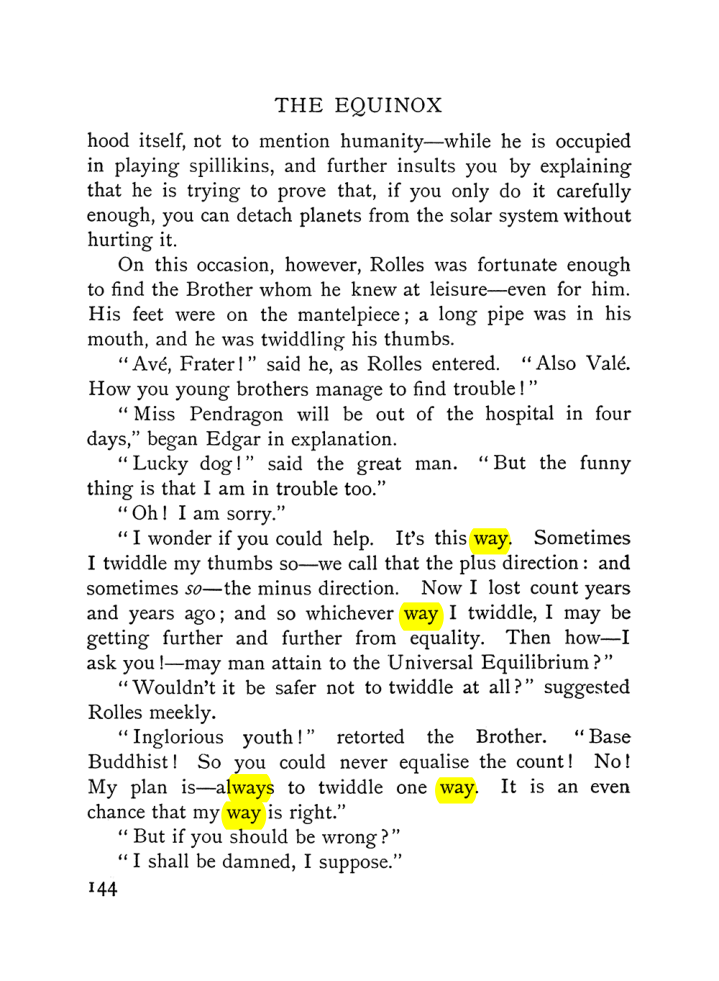 Original scan of The Equinox (Volume I, Number VI), PDF page 152