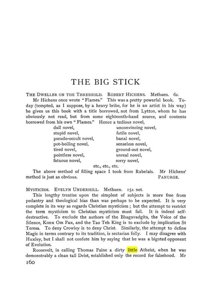 Original scan of The Equinox (Volume I, Number VI), PDF page 168