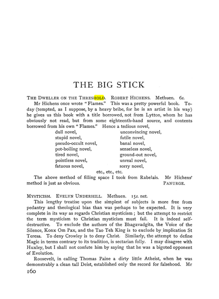 Original scan of The Equinox (Volume I, Number VI), PDF page 168