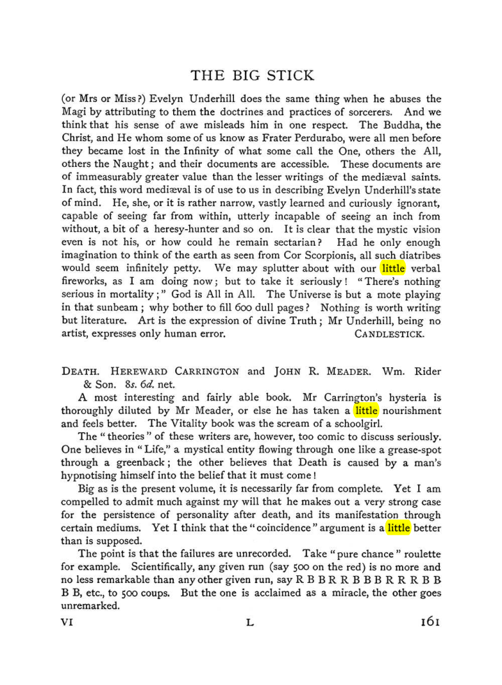 Original scan of The Equinox (Volume I, Number VI), PDF page 169