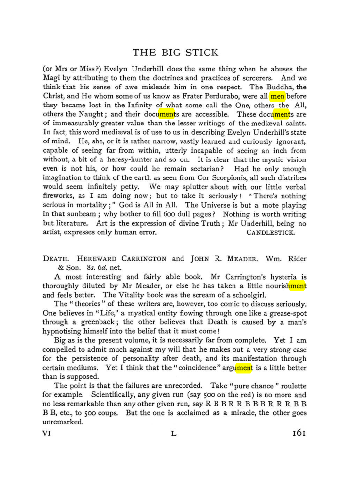 Original scan of The Equinox (Volume I, Number VI), PDF page 169