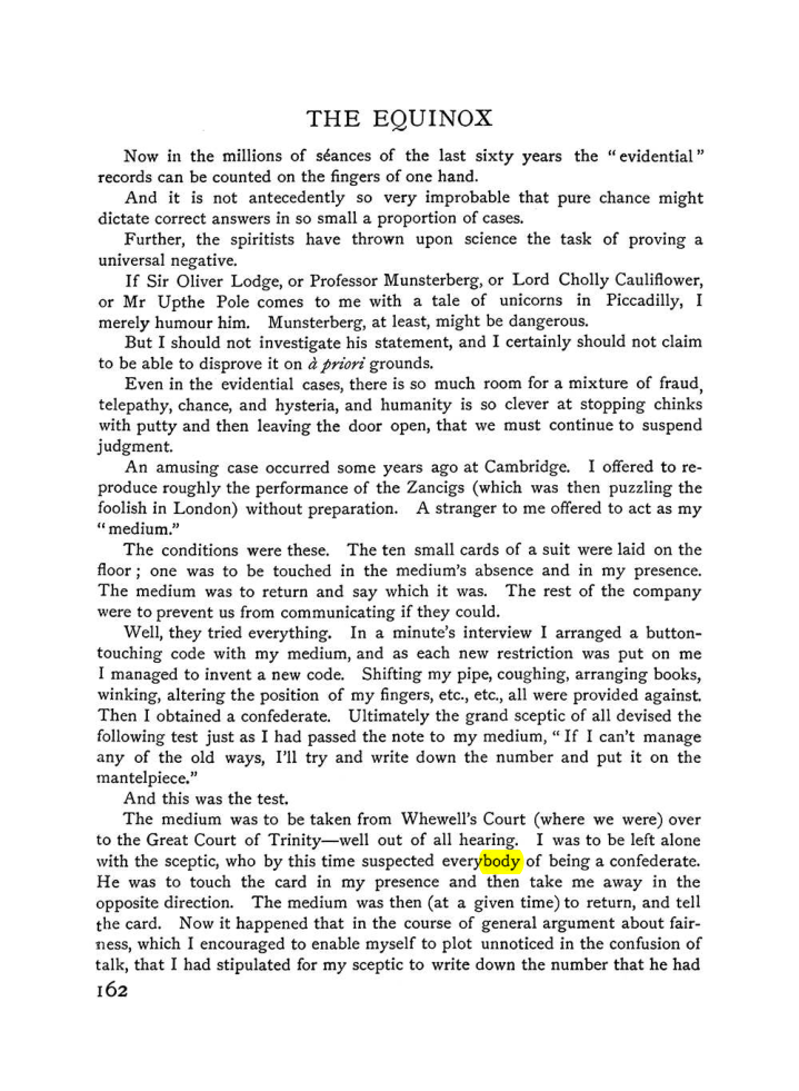 Original scan of The Equinox (Volume I, Number VI), PDF page 170