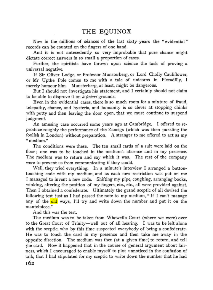 Original scan of The Equinox (Volume I, Number VI), PDF page 170