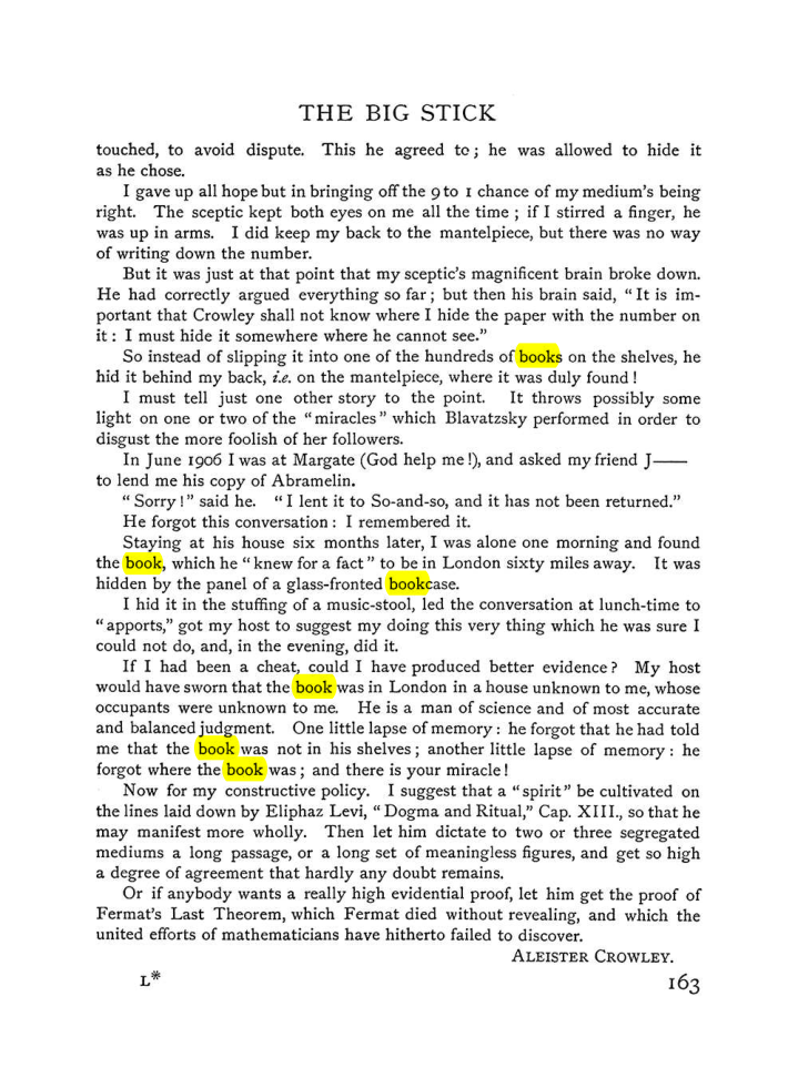 Original scan of The Equinox (Volume I, Number VI), PDF page 171