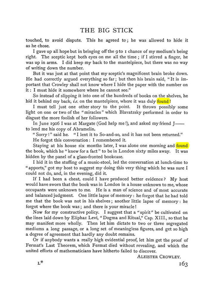 Original scan of The Equinox (Volume I, Number VI), PDF page 171