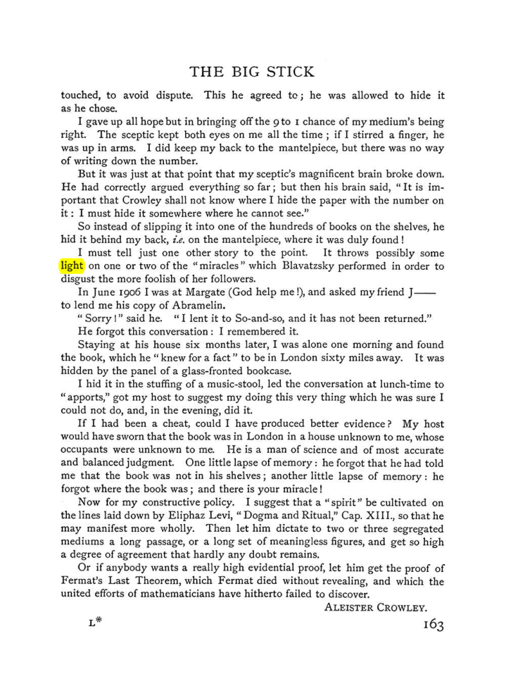 Original scan of The Equinox (Volume I, Number VI), PDF page 171