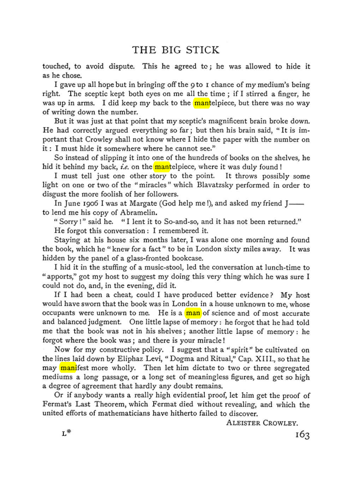 Original scan of The Equinox (Volume I, Number VI), PDF page 171