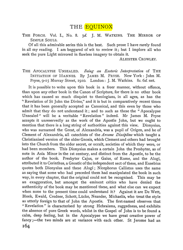 Original scan of The Equinox (Volume I, Number VI), PDF page 172