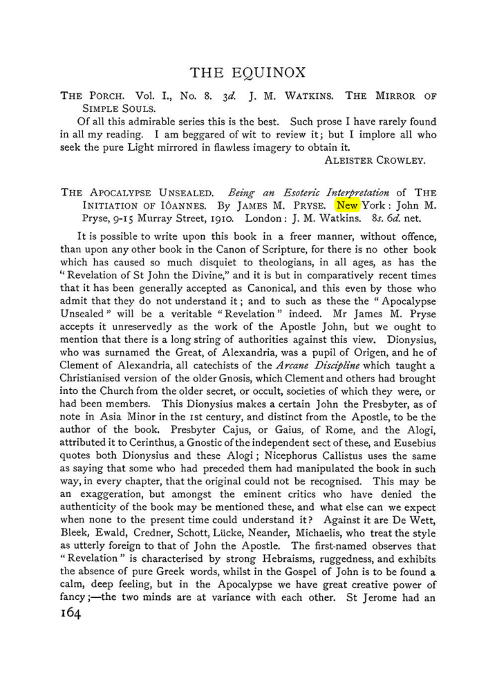 Original scan of The Equinox (Volume I, Number VI), PDF page 172