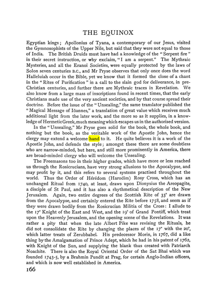 Original scan of The Equinox (Volume I, Number VI), PDF page 174