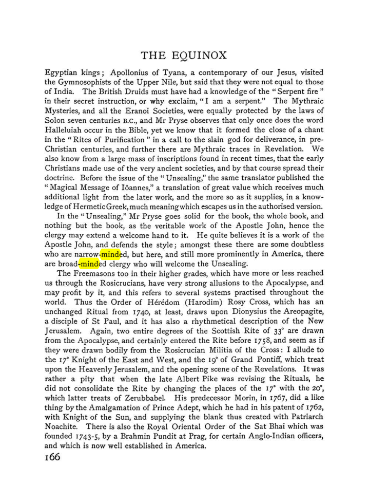 Original scan of The Equinox (Volume I, Number VI), PDF page 174