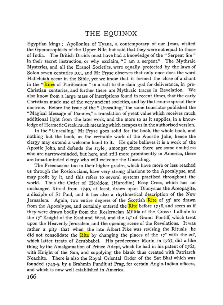 Original scan of The Equinox (Volume I, Number VI), PDF page 174