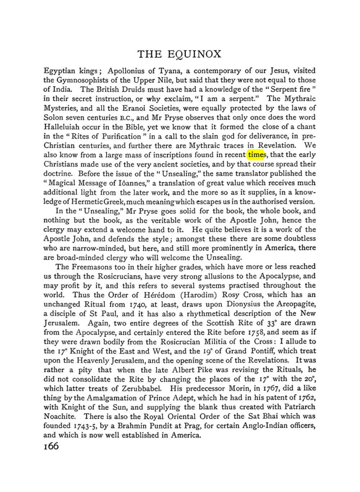 Original scan of The Equinox (Volume I, Number VI), PDF page 174