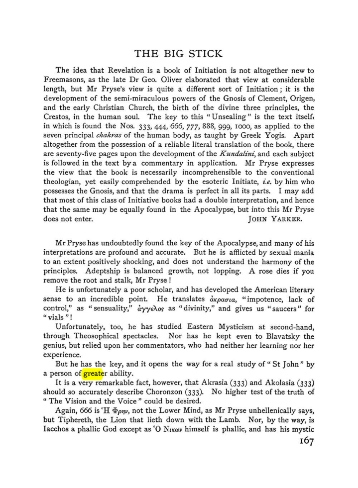 Original scan of The Equinox (Volume I, Number VI), PDF page 175