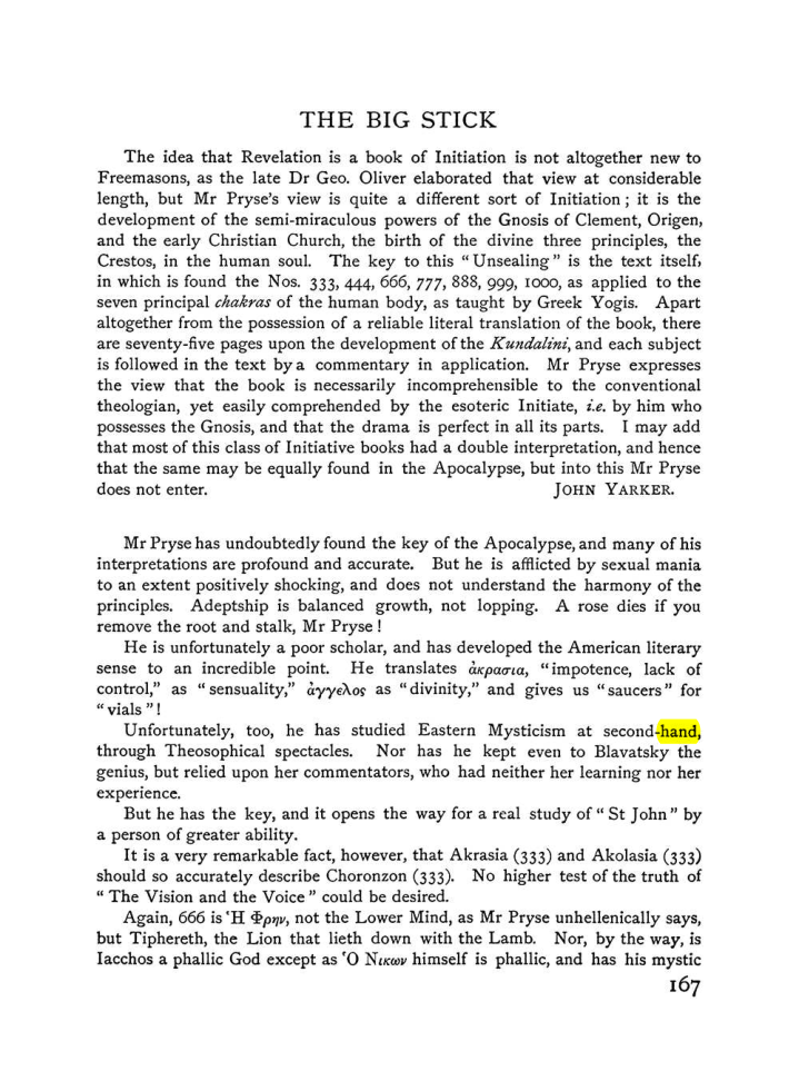 Original scan of The Equinox (Volume I, Number VI), PDF page 175