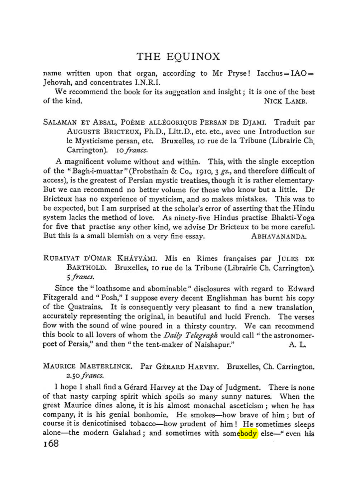 Original scan of The Equinox (Volume I, Number VI), PDF page 176