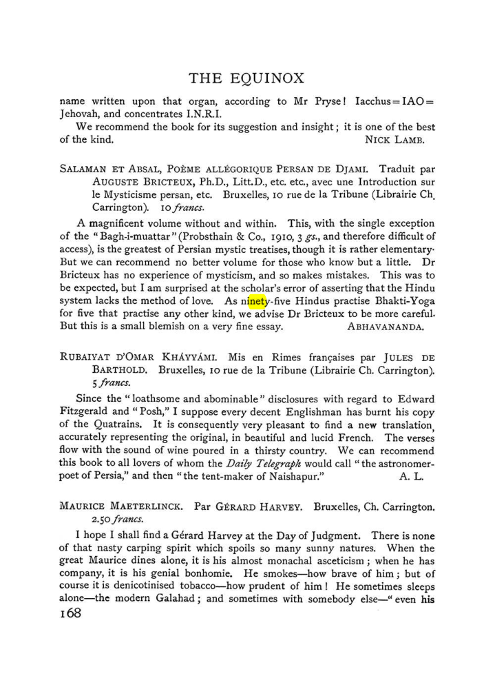 Original scan of The Equinox (Volume I, Number VI), PDF page 176