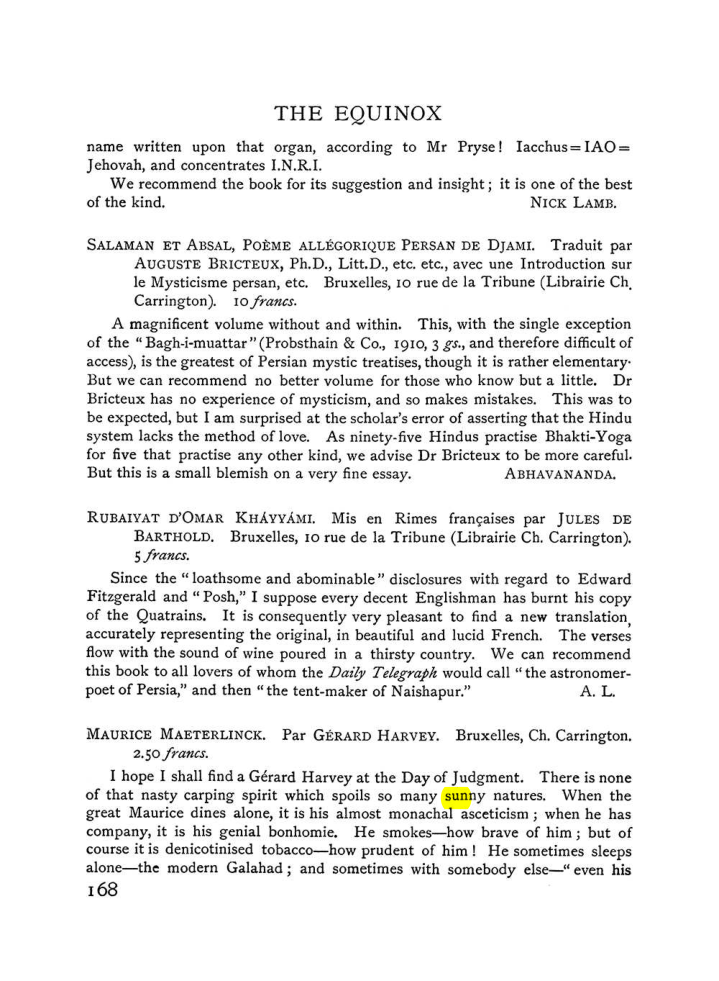 Original scan of The Equinox (Volume I, Number VI), PDF page 176