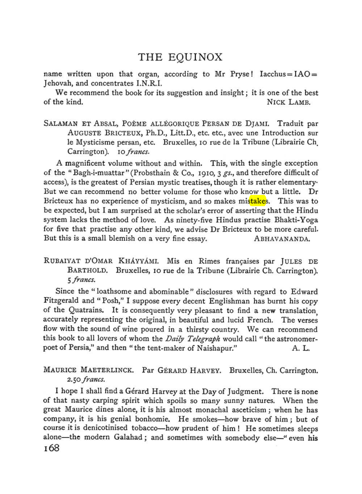 Original scan of The Equinox (Volume I, Number VI), PDF page 176