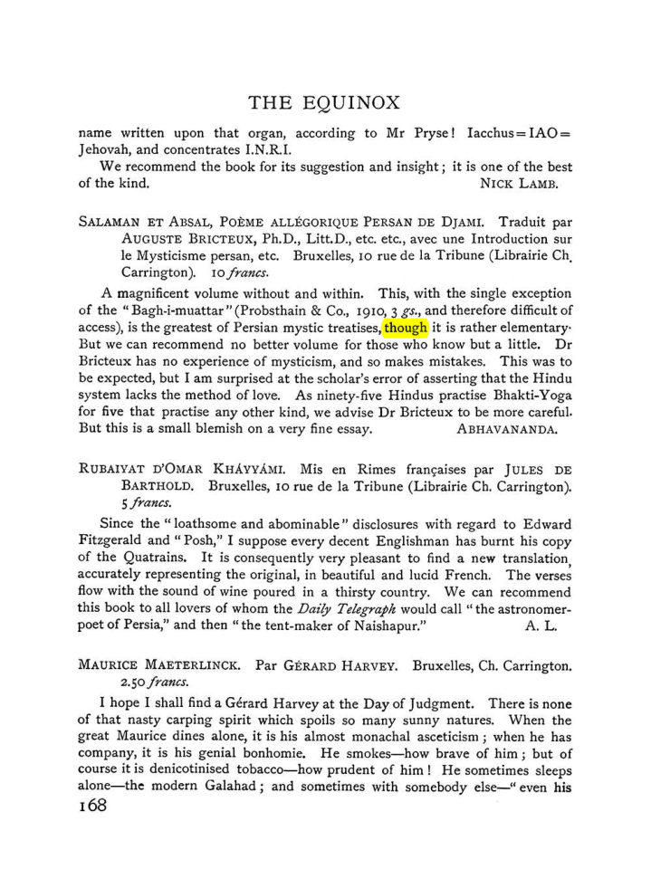 Original scan of The Equinox (Volume I, Number VI), PDF page 176