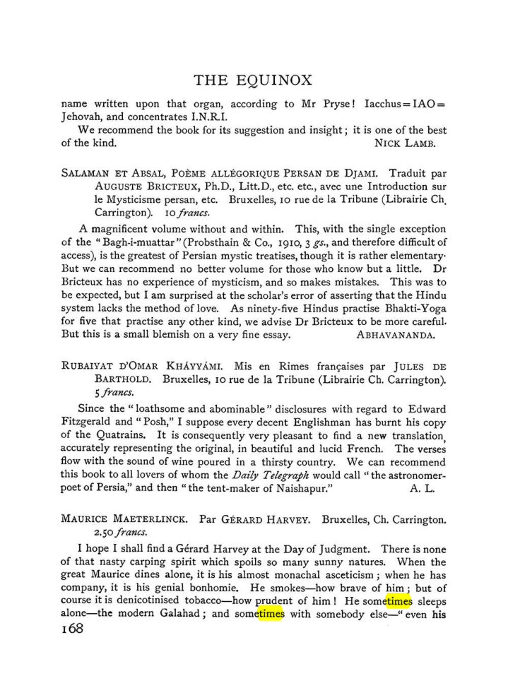 Original scan of The Equinox (Volume I, Number VI), PDF page 176