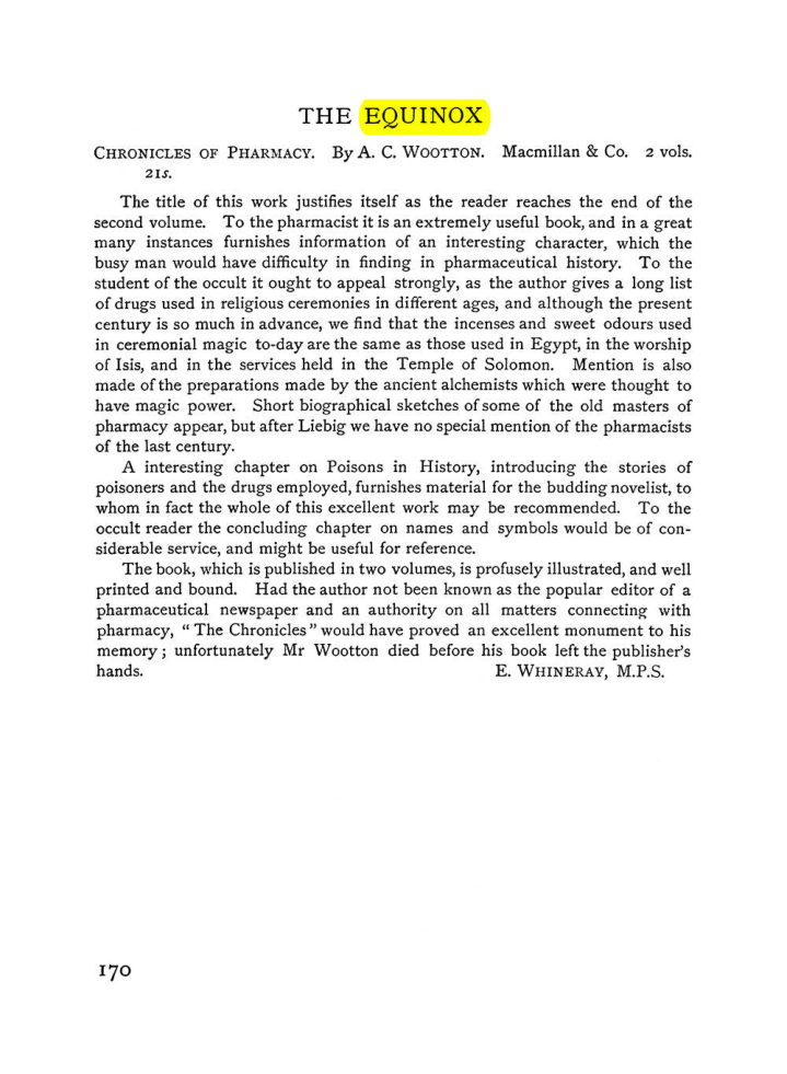 Original scan of The Equinox (Volume I, Number VI), PDF page 178