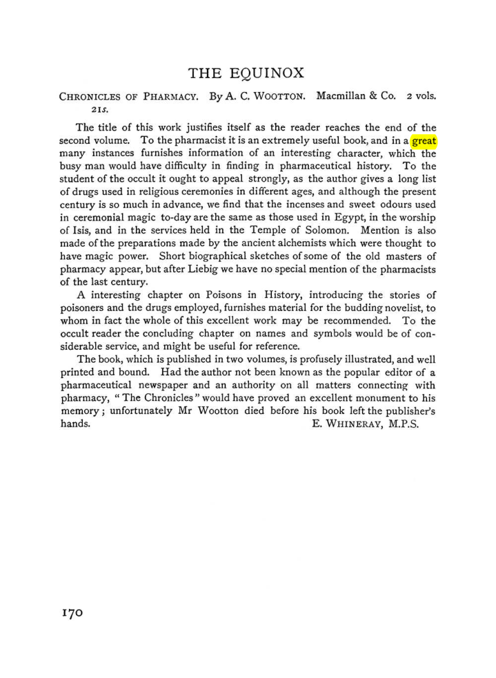 Original scan of The Equinox (Volume I, Number VI), PDF page 178