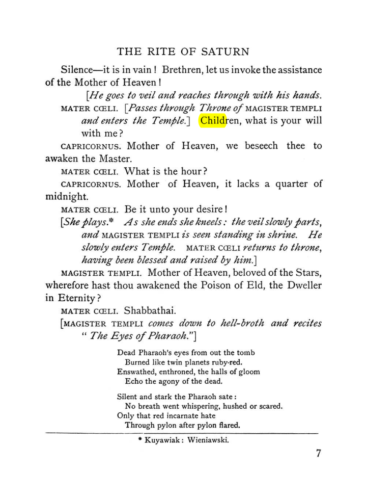 Original scan of The Equinox (Volume I, Number VI), PDF page 189