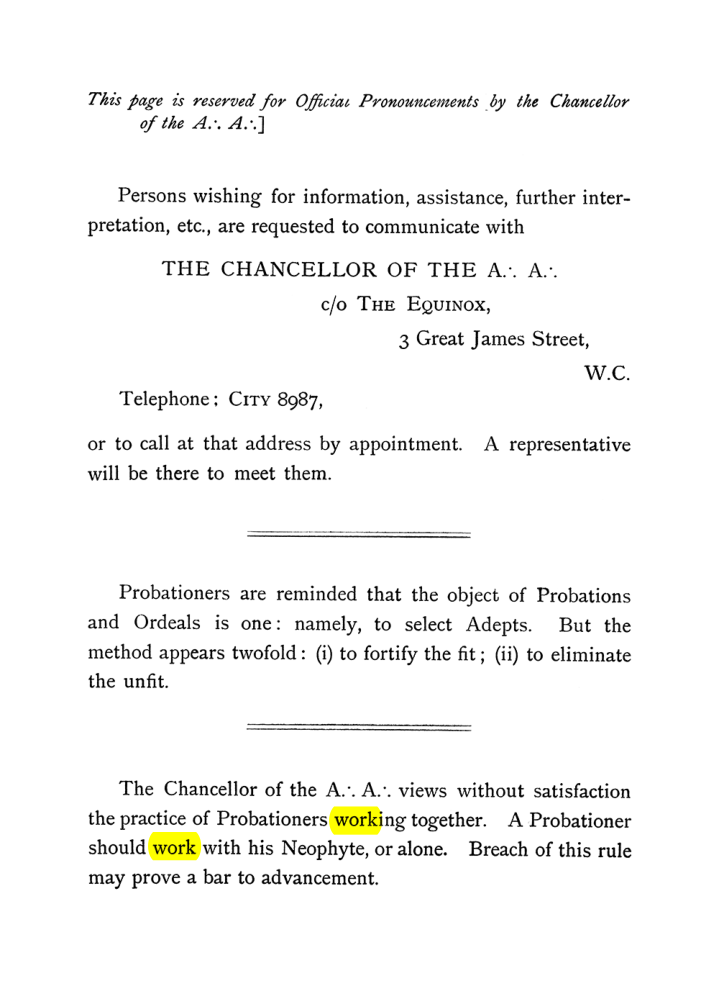 Original scan of The Equinox (Volume I, Number VI), PDF page 2