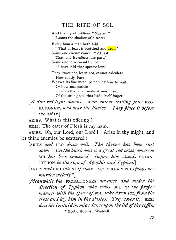 Original scan of The Equinox (Volume I, Number VI), PDF page 251