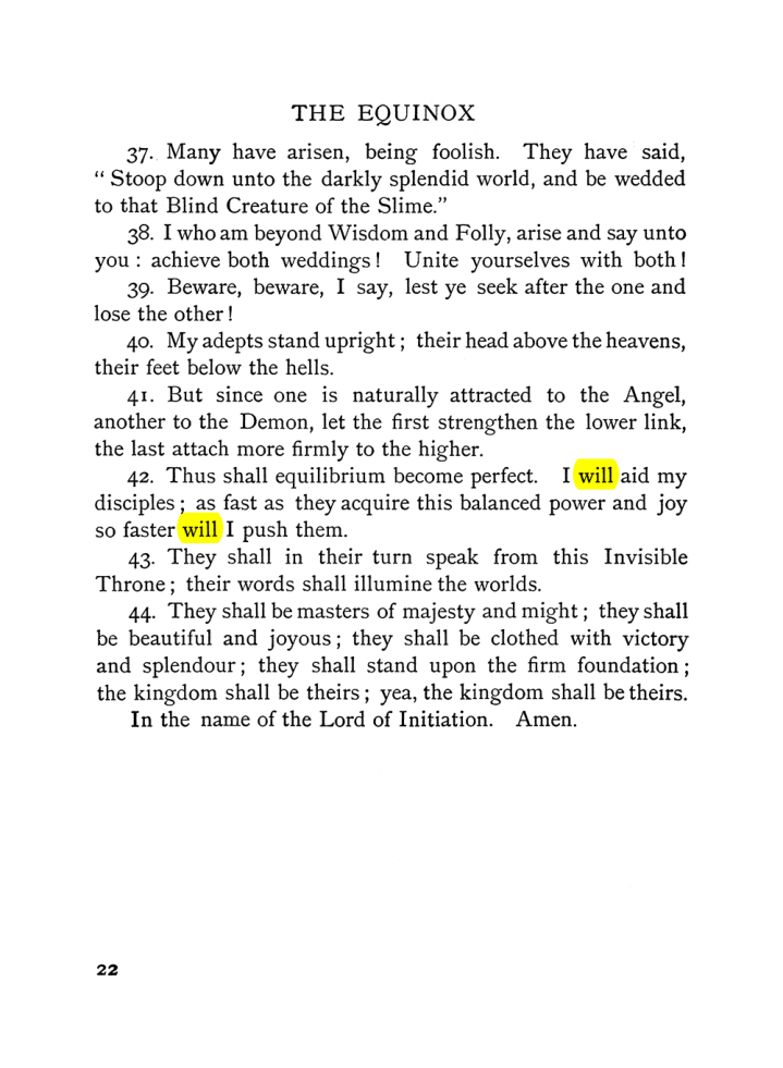 Original scan of The Equinox (Volume I, Number VI), PDF page 30