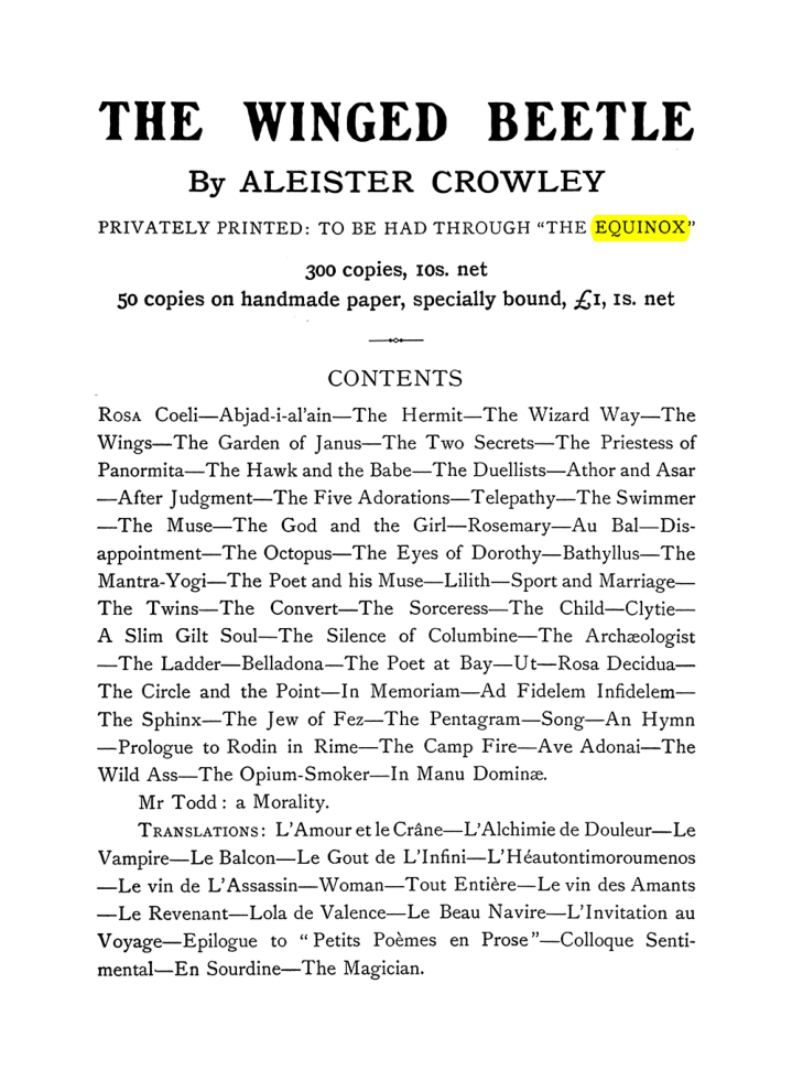 Original scan of The Equinox (Volume I, Number VI), PDF page 303