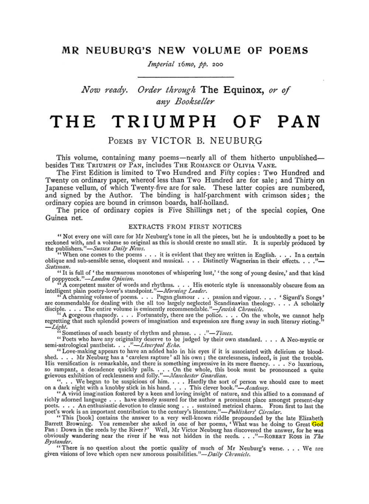 Original scan of The Equinox (Volume I, Number VI), PDF page 304