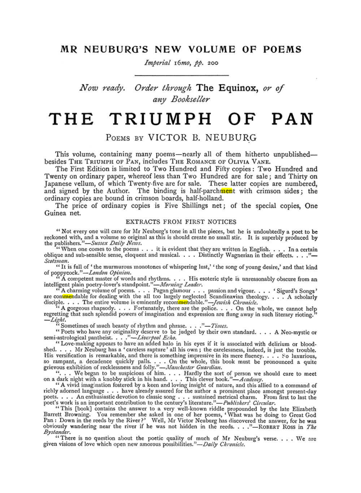 Original scan of The Equinox (Volume I, Number VI), PDF page 304