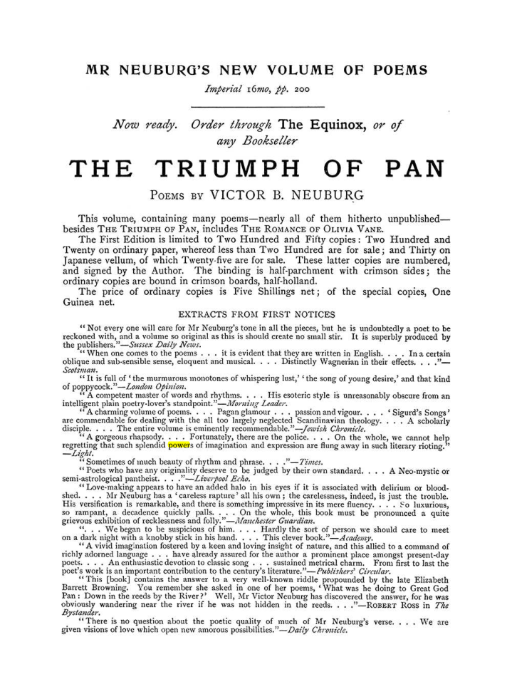 Original scan of The Equinox (Volume I, Number VI), PDF page 304