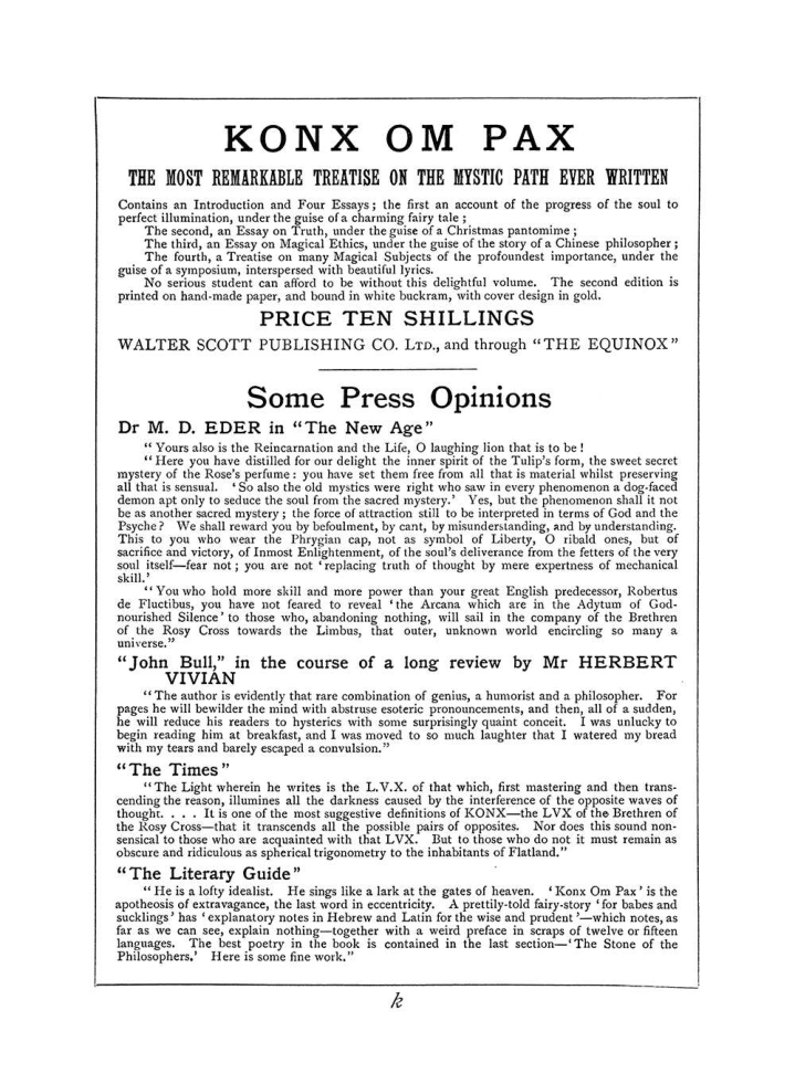 Original scan of The Equinox (Volume I, Number VI), PDF page 307
