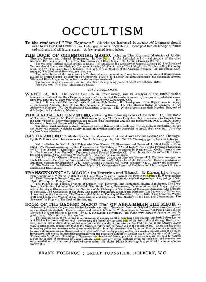Original scan of The Equinox (Volume I, Number VI), PDF page 308