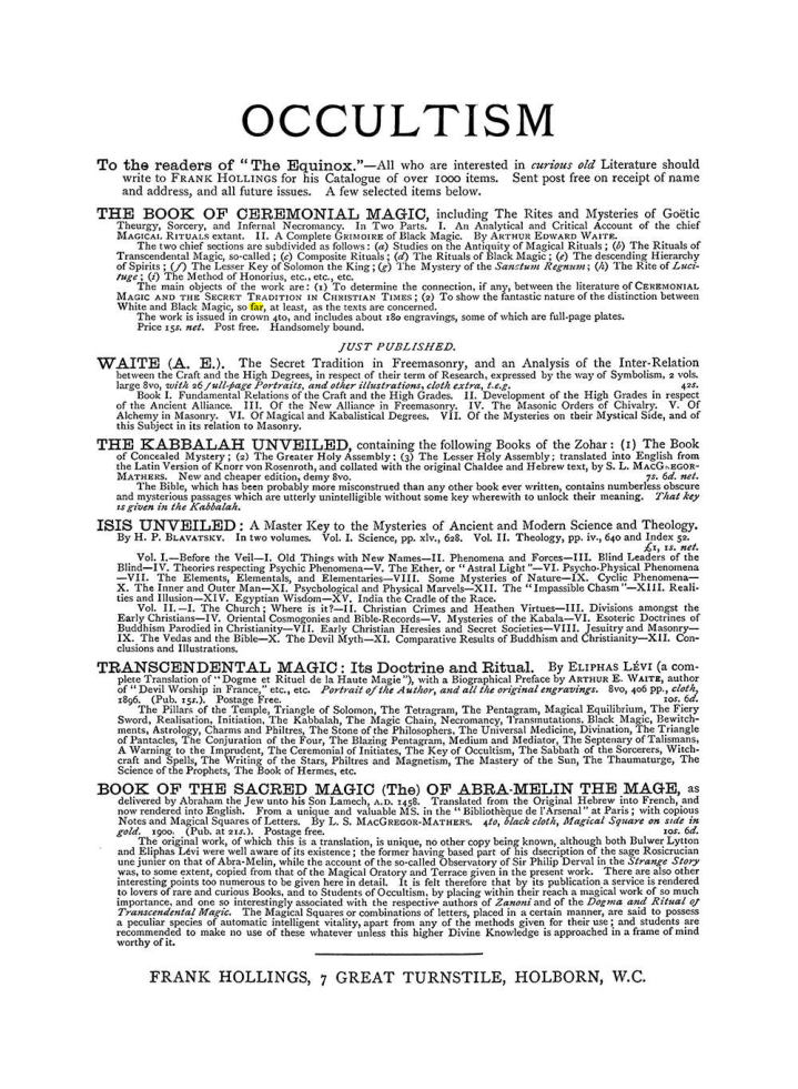 Original scan of The Equinox (Volume I, Number VI), PDF page 308