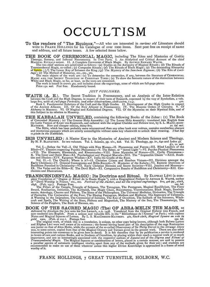 Original scan of The Equinox (Volume I, Number VI), PDF page 308