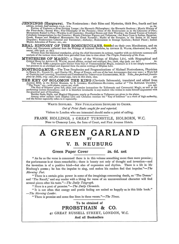 Original scan of The Equinox (Volume I, Number VI), PDF page 309
