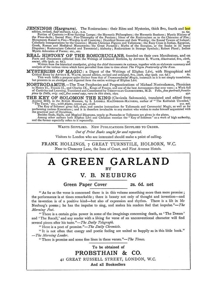 Original scan of The Equinox (Volume I, Number VI), PDF page 309